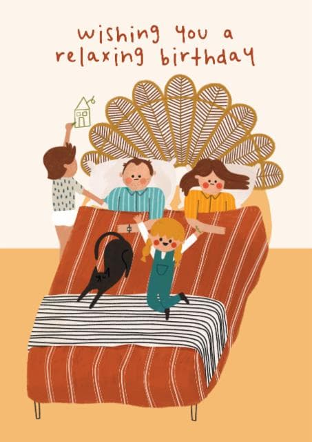 cute birthday card aimed at kids, family, moms, women