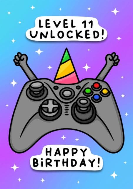 funny, cute birthday card aimed at kids, 30 year olds, friends