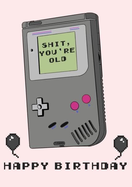 funny, rude birthday card aimed at 30 year olds, 40 year olds, 50 year olds, adults