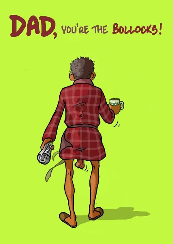 funny, cheesy birthday card aimed at dad