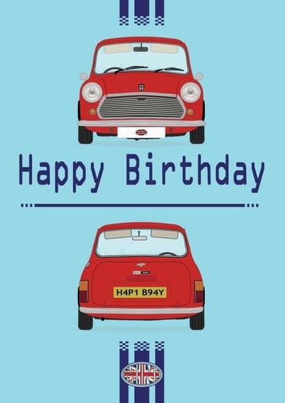 cheesy birthday card aimed at adults, car lovers, birthday