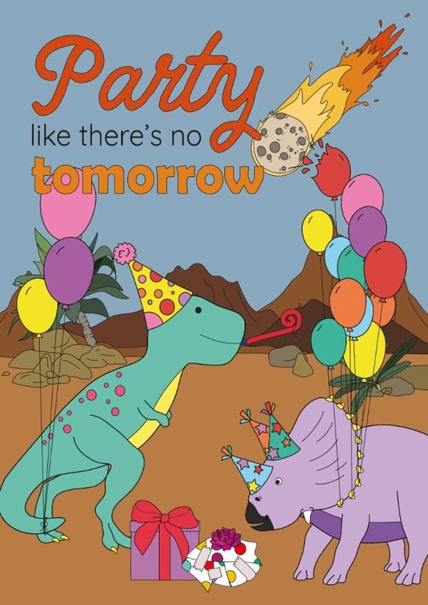 funny, cute birthday card aimed at kids, animal lovers