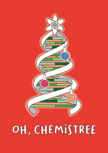 punny birthday card aimed at scientists, students, teachers