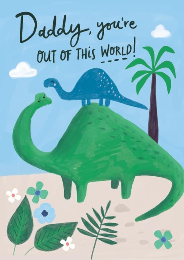 cute birthday card aimed at dad