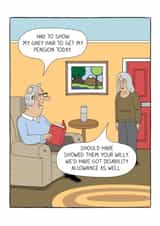 funny birthday card aimed at 60 year olds, old people, grandpa