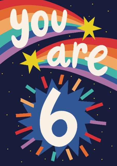 cute birthday card aimed at 6 year olds, kids