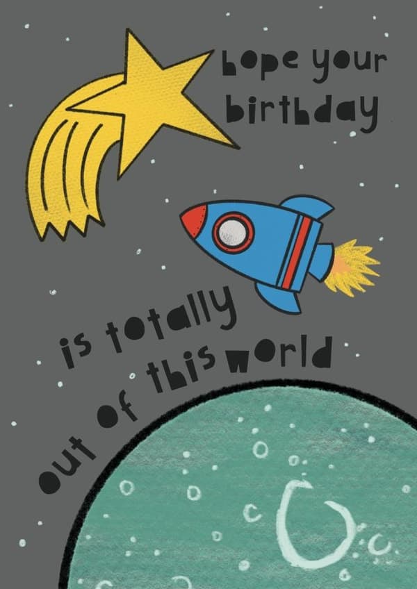 cute birthday card aimed at kids, children
