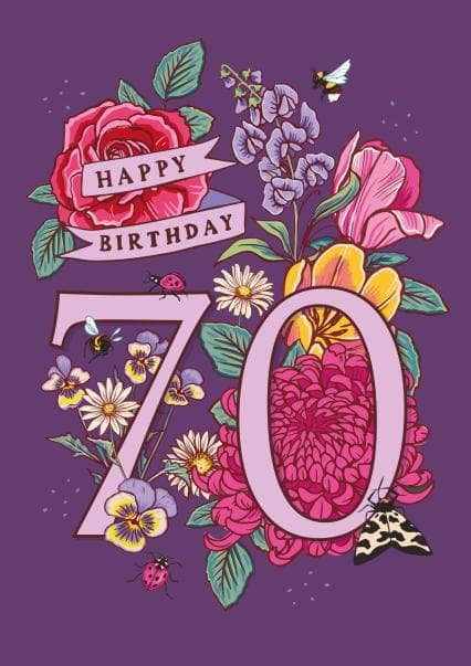 sentimental birthday card aimed at 70 year olds, grandparents