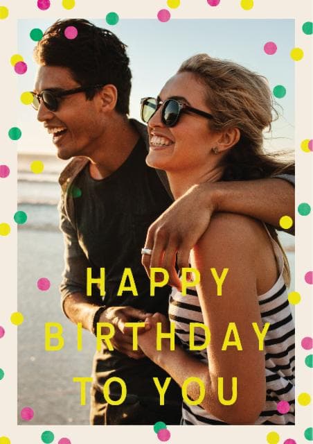 cute birthday card aimed at girlfriend, boyfriend, friends