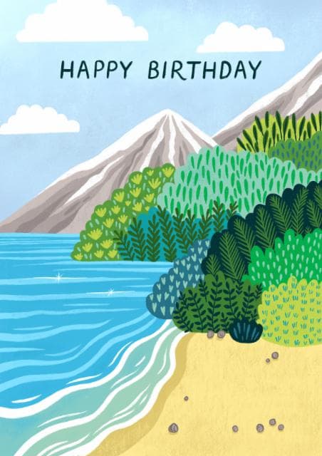 simple birthday card aimed at adults, friends