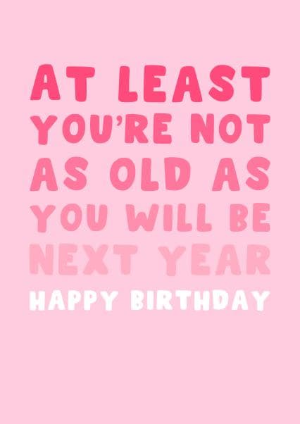 funny birthday card aimed at adult