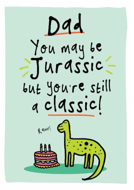 funny birthday card aimed at dad, adult
