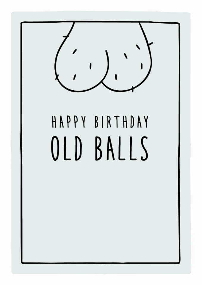rude birthday card aimed at old people
