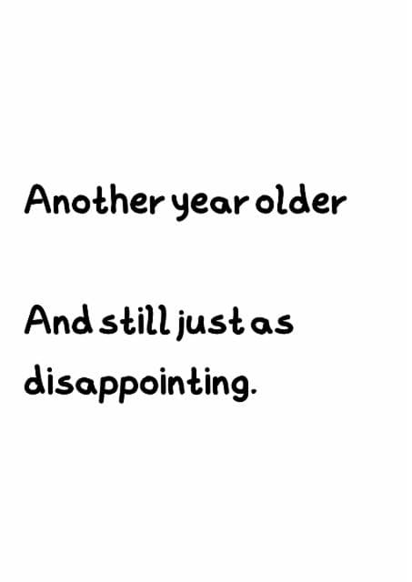 funny birthday card aimed at 30 year olds, 40 year olds, 50 year olds, old people, men, women