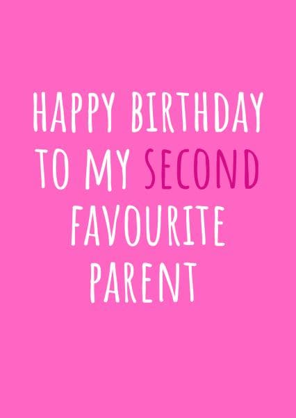 funny birthday card aimed at parents