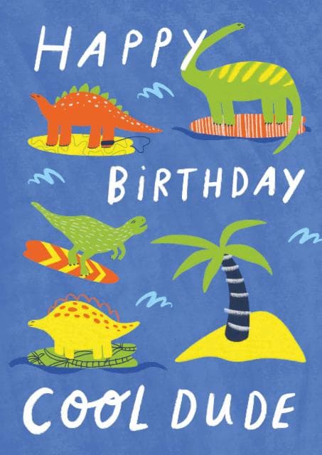 cute, kid friendly birthday card aimed at children, boys