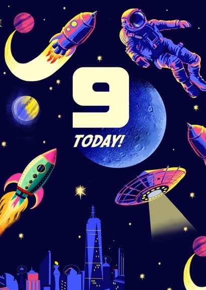 cute birthday card aimed at 9 year olds