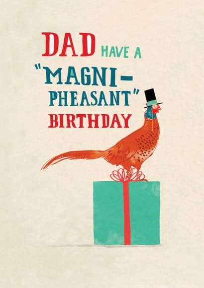 funny, punny birthday card aimed at dad