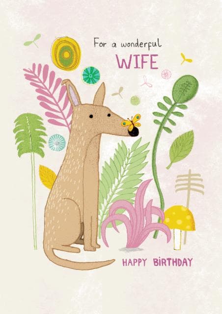 cute birthday card aimed at wife