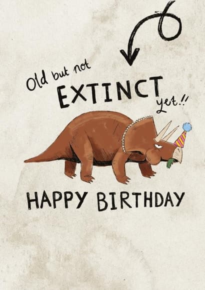 funny, punny birthday card aimed at adult
