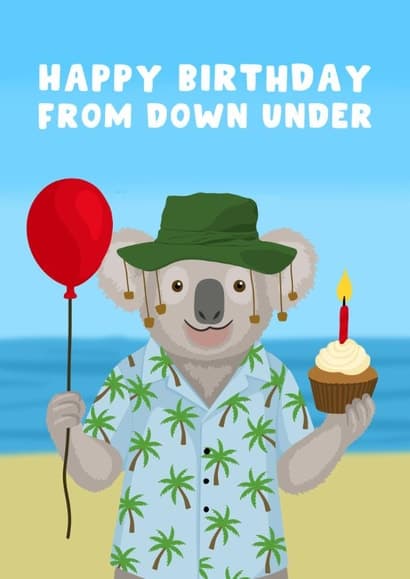 cute, animal birthday card aimed at birthday, kids