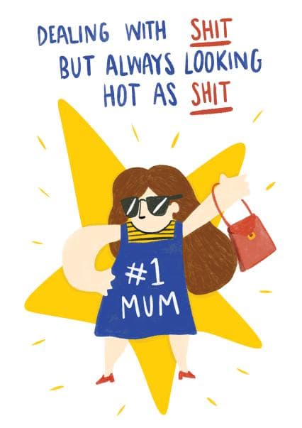 funny, rude birthday card aimed at mum, women