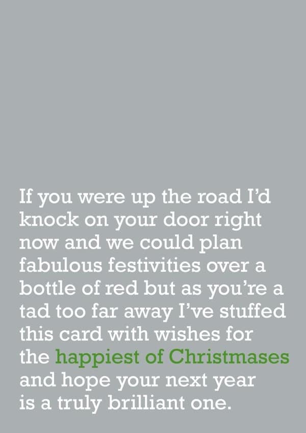 sentimental birthday card aimed at family, friends