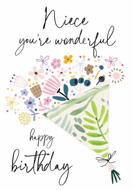sentimental, cute birthday card aimed at niece, adults, women