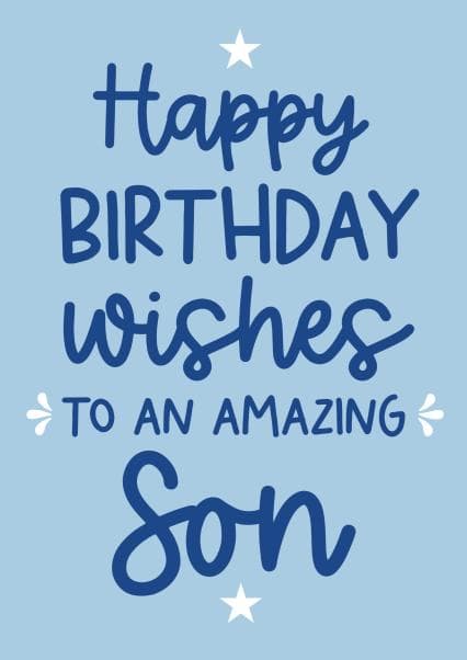 sentimental birthday card aimed at son