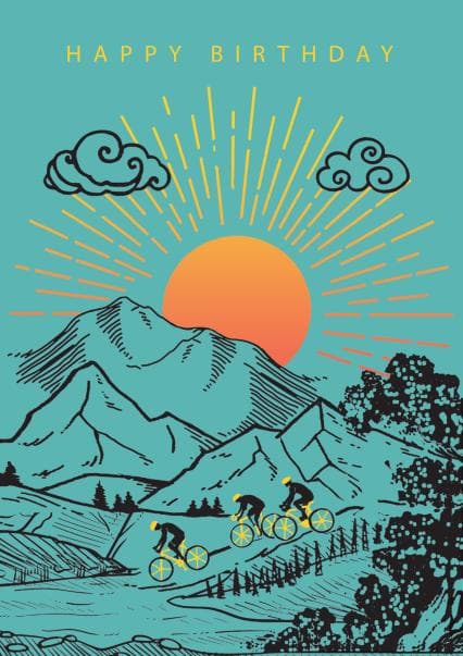 cute birthday card aimed at friends, men, women, adults