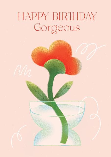 cute, simple birthday card aimed at women