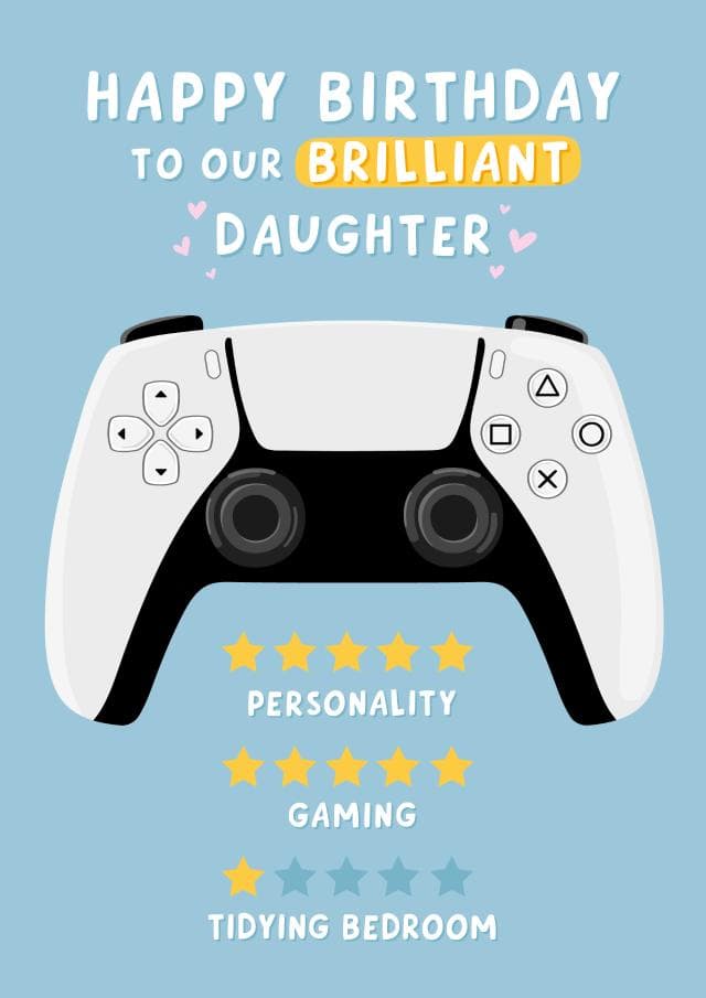 funny birthday card aimed at daughter, kids