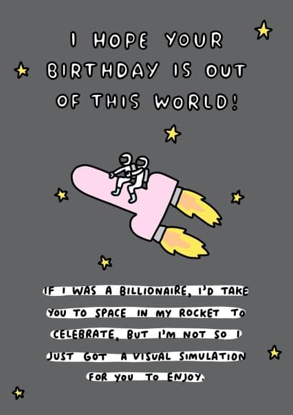 funny birthday card aimed at adult