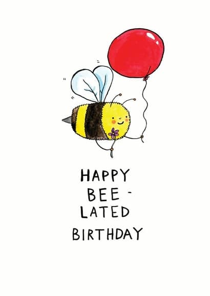 cute, punny birthday card aimed at kids, friends
