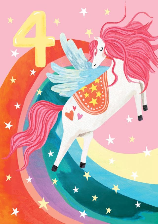 cute, kid friendly birthday card aimed at kids, girls, 30 year olds