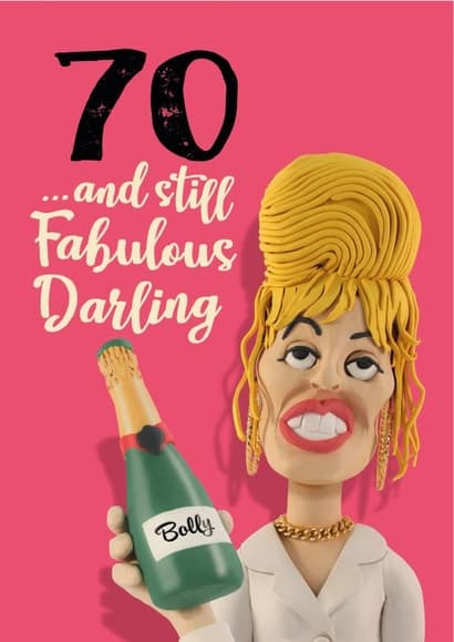 funny birthday card aimed at 70 year olds, women
