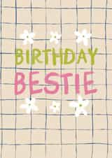 cute birthday card aimed at friends, bestie, women