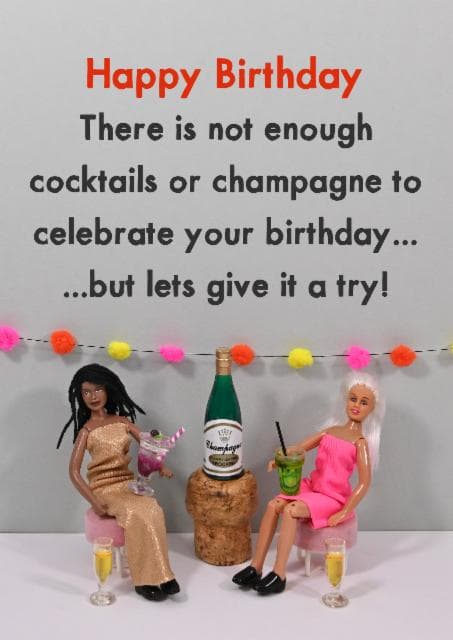 funny birthday card aimed at adult, women