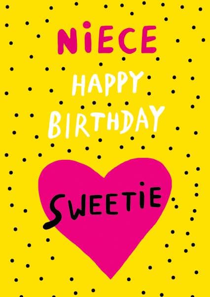 cute birthday card aimed at niece, kids