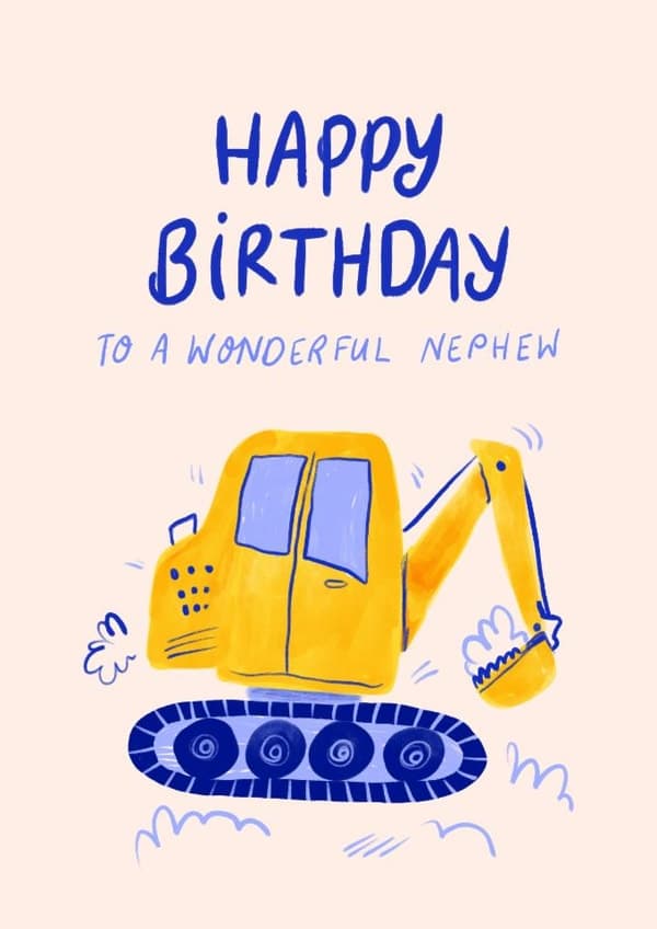 cute birthday card aimed at kids, nephew