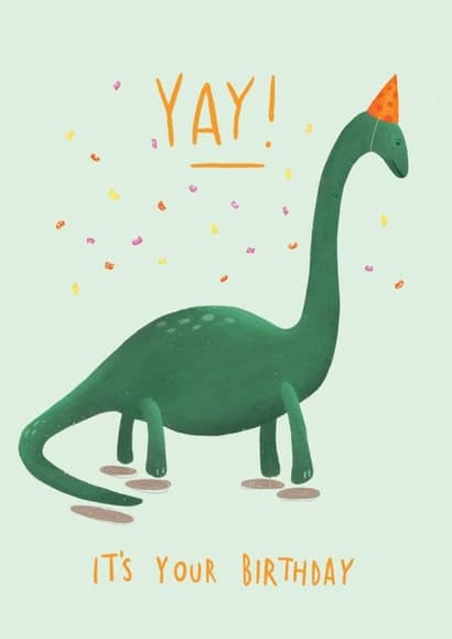 cute, kid friendly birthday card aimed at children, 1 year olds, 3 year olds, 5 year olds, 7 year olds, 8 year olds