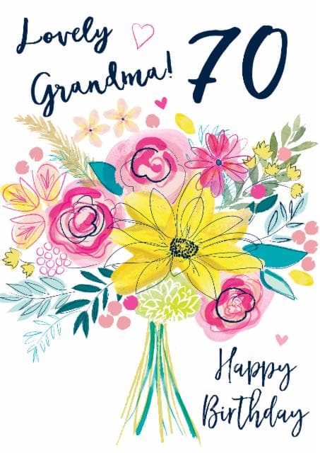 sentimental birthday card aimed at grandma, 70 year olds