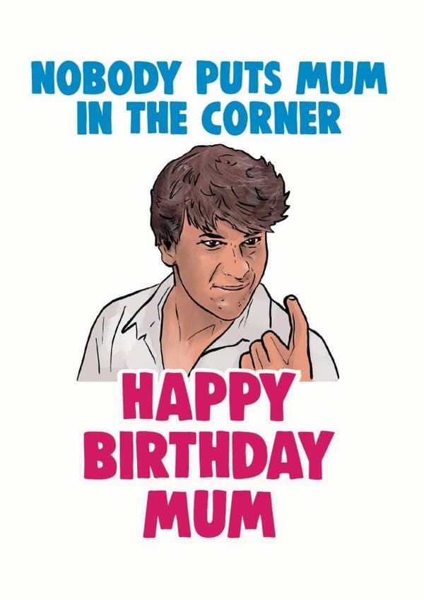 funny birthday card aimed at mum