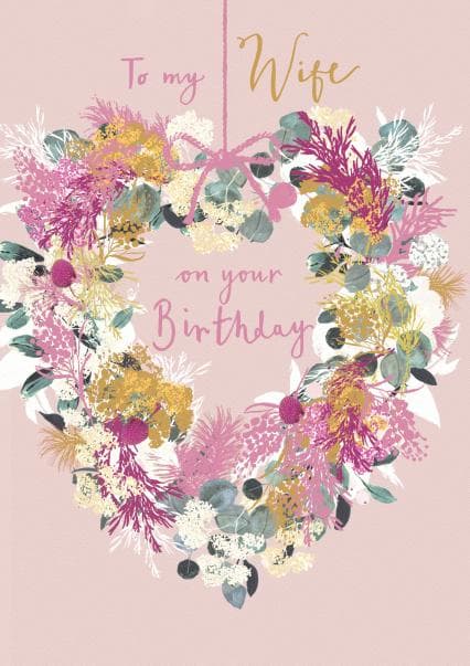 sentimental birthday card aimed at wife