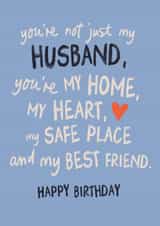 sentimental birthday card aimed at husband, wife