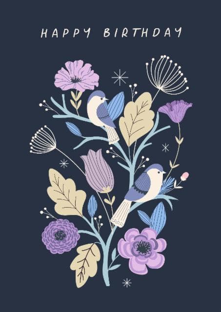 cute birthday card aimed at women, family