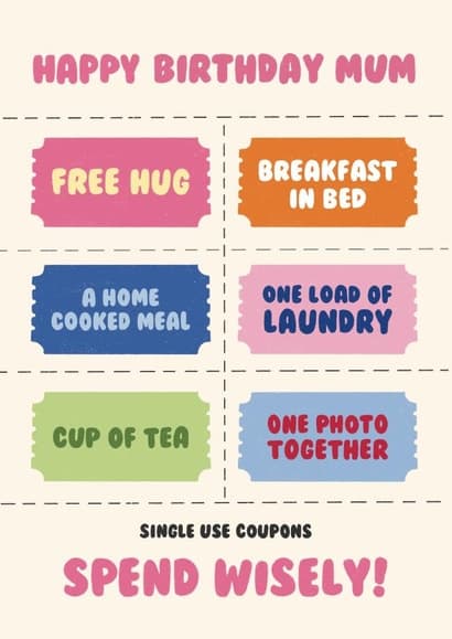 sentimental birthday card aimed at mom