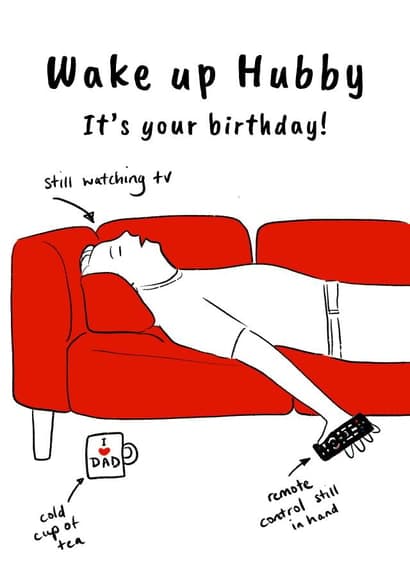 funny birthday card aimed at husband, adult