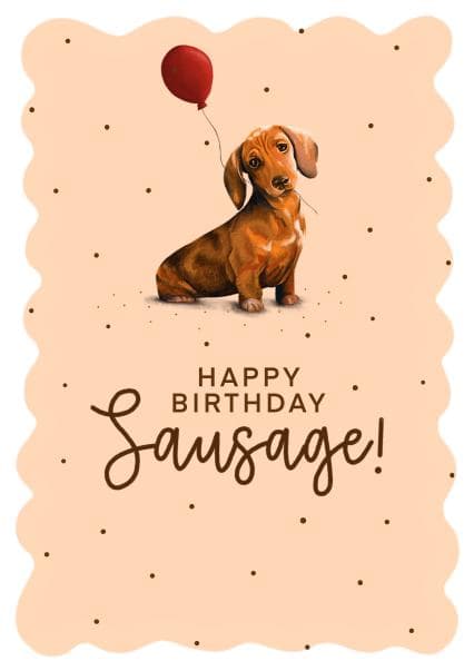 cute, animal birthday card aimed at dog lovers