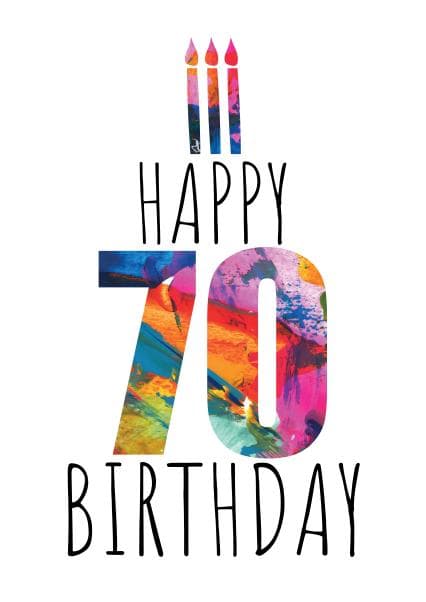 cheesy birthday card aimed at 70 year olds, adult